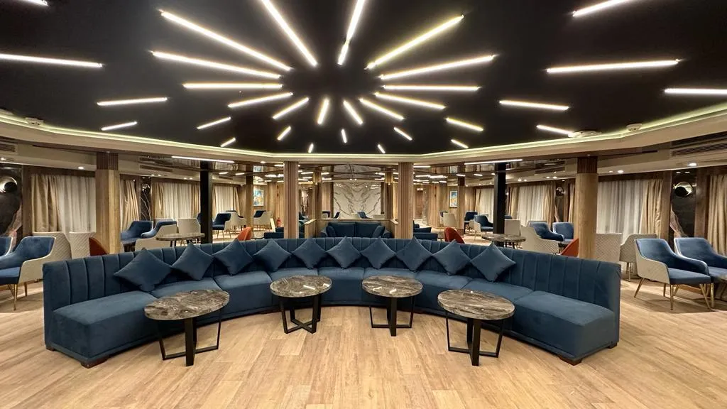 Lounge aboard the Royal Elite Nile cruise